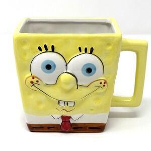 Nickelodeon SpongeBob‎ SquarePants Ceramic Square Coffee Mug 2022 Viacom 20 Oz